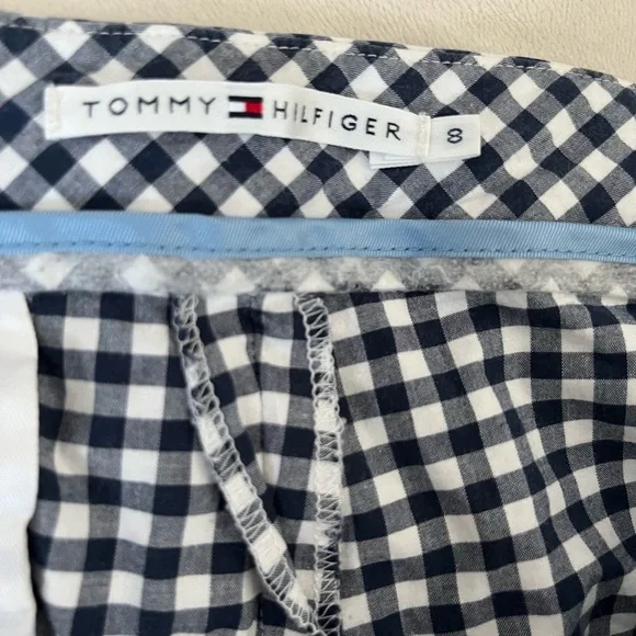 Tommy Hilfiger Navy Gingham Capris - Picture 2 of 7